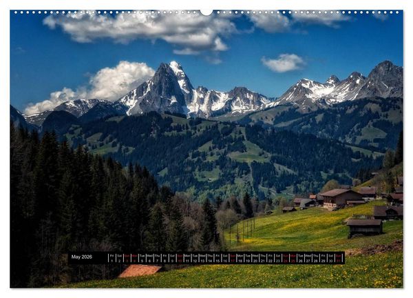 Produktbild: Landscapes of Swiss Alps (High Quality Premium Wall Calendar 2026 DIN A2 landscape),CALVENDO 12 Month Wall Calendar