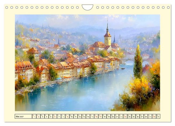 Produktbild: Reise durch die Schweiz. Malerische Einblicke in Stadt und Land (Wandkalender 2027 DIN A4 quer), CALVENDO Monatskalender