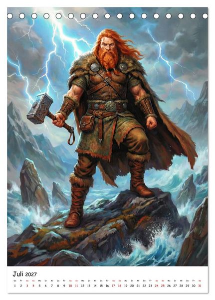 Produktbild: G&ouml;tter der Wikinger &ndash; Ikonen der Nordischen Mythologie (Tischkalender 2027 DIN A5 hoch), CALVENDO Monatskalender