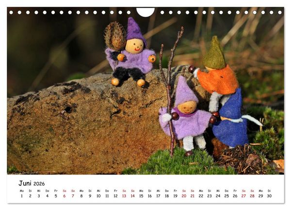 Produktbild: Die Abenteuer der vier kleinen Wichtel (Wandkalender 2026 DIN A4 quer), CALVENDO Monatskalender