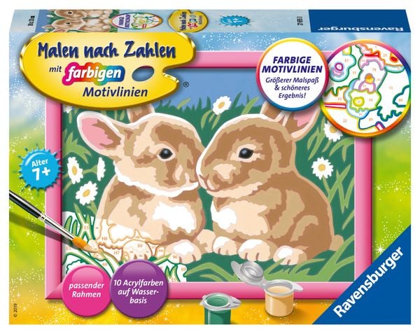 Produktbild: CreArt, Malen nach Zahlen Kinder - Niedliche H&auml;schen