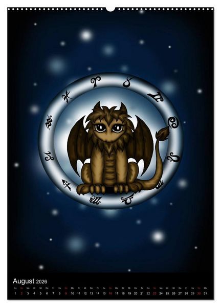 Produktbild: Drachen-Sternzeichen (Wandkalender 2026 DIN A2 hoch), CALVENDO Monatskalender