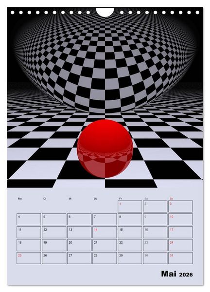 Produktbild: OpArt und mehr (Wandkalender 2026 DIN A4 hoch), CALVENDO Monatskalender