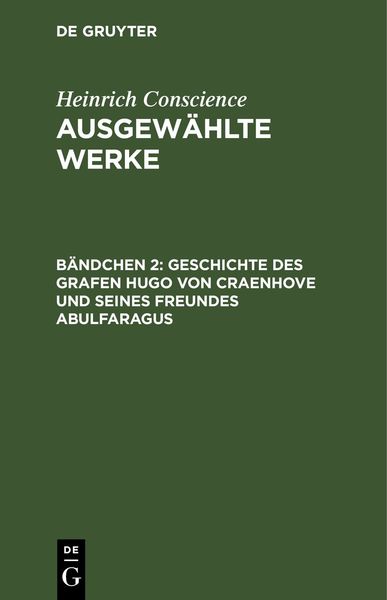 Produktbild: Geschichte des Grafen Hugo von Craenhove und seines Freundes Abulfaragus