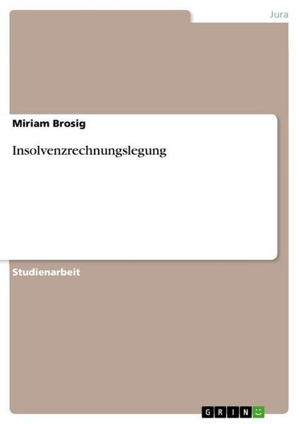 Produktbild: Insolvenzrechnungslegung