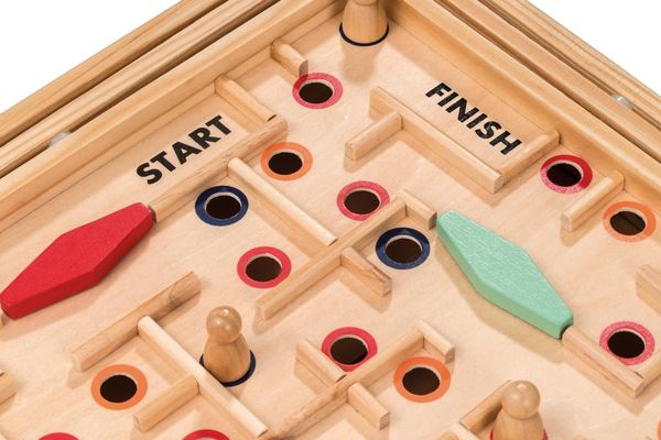 Philos 3200 Labyrinth-Spiel – Aus Sheesham-Holz, Mit 3 Metallkugeln, Für 1 Spieler