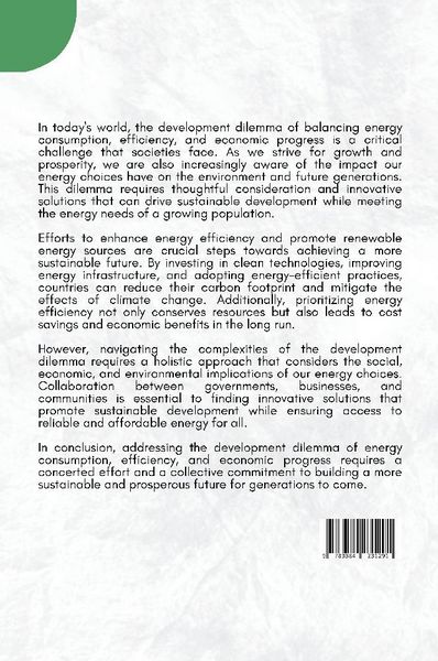 Produktbild: The Development Dilemma: Energy Consumption, Efficiency, and Economic Progress