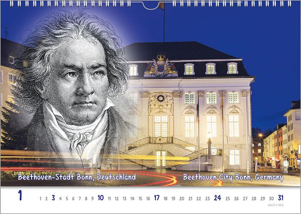 Produktbild: Komponisten-Kalender, ein Musik-Kalender 2027, DIN A4