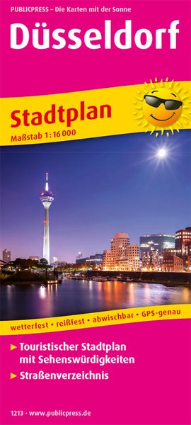 Düsseldorf. Stadtplan 1:16 000