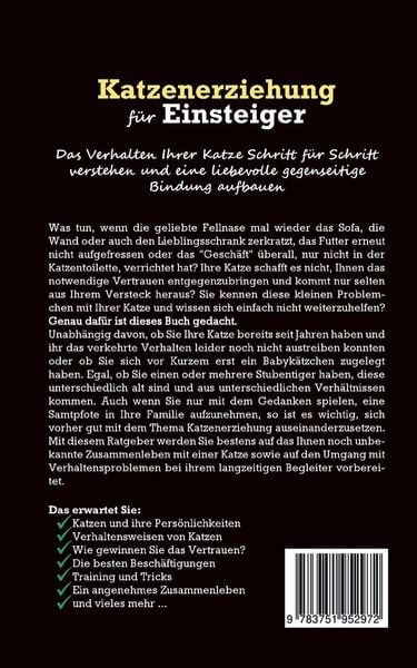 Produktbild: Katzenerziehung f&uuml;r Einsteiger: Das Verhalten Ihrer Katze Schritt f&uuml;r Schritt ve