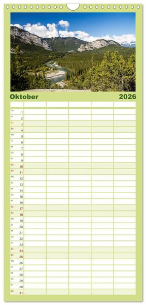 Produktbild: Familienplaner 2026 - Oh Canada... mit 5 Spalten (Wandkalender, 21 x 45 cm) CALVENDO