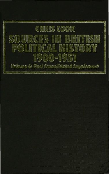 Produktbild: Sources in British Political History 1900-1951