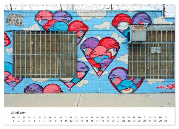 Produktbild: Brooklyn Street Art (Wandkalender 2026 DIN A2 quer), CALVENDO Monatskalender