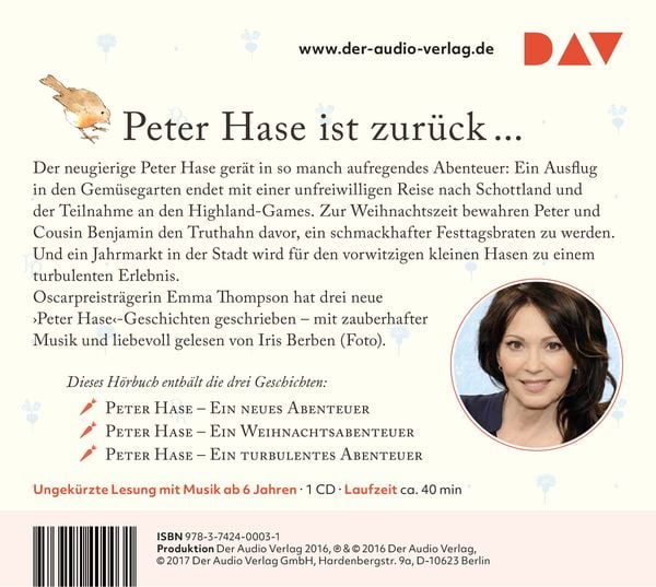 Produktbild: Peter Hase &ndash; Ein neues Abenteuer und zwei weitere Geschichten