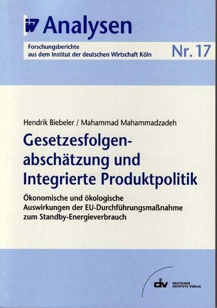 Produktbild: Gesetzesfolgenabsch&auml;tzung und Integrierte Produktpolitik