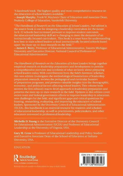 Produktbild: Handbook of Research on the Education of School Leaders