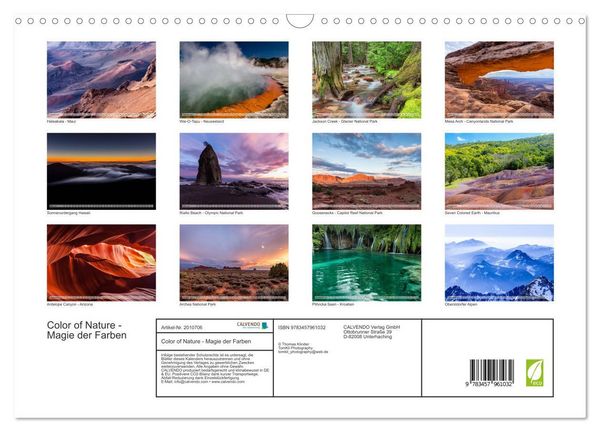 Produktbild: Color of Nature - Magie der Farben (Wandkalender 2026 DIN A3 quer), CALVENDO Monatskalender