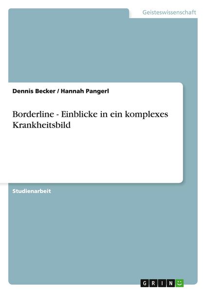 Produktbild: Borderline - Einblicke in ein komplexes Krankheitsbild