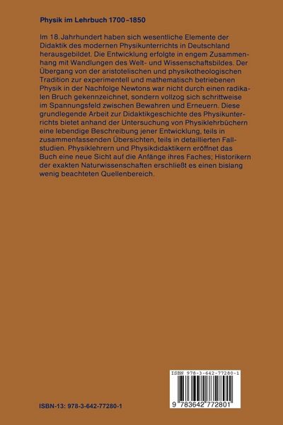 Produktbild: Physik im Lehrbuch 1700&ndash;1850