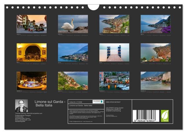 Produktbild: Limone sul Garda - Bella Italia (Wandkalender 2026 DIN A4 quer), CALVENDO Monatskalender