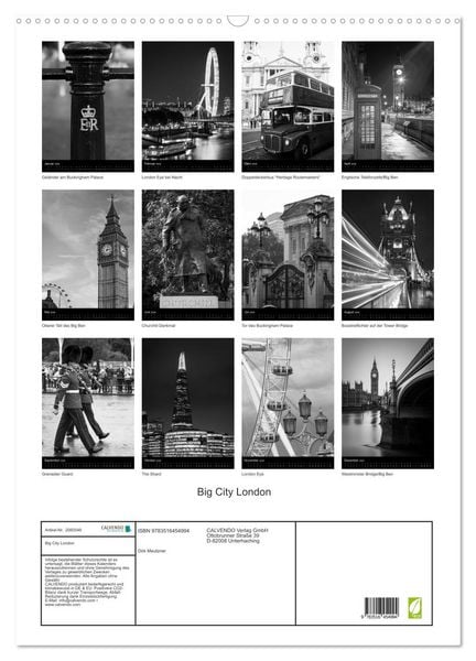 Produktbild: Big City London (Wandkalender 2026 DIN A2 hoch), CALVENDO Monatskalender