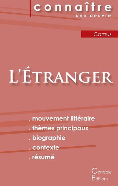 Produktbild: Fiche de lecture L'&Eacute;tranger de Albert Camus (analyse litt&eacute;raire de r&eacute;f&eacute;rence et r&eacute;sum&eacute; complet)