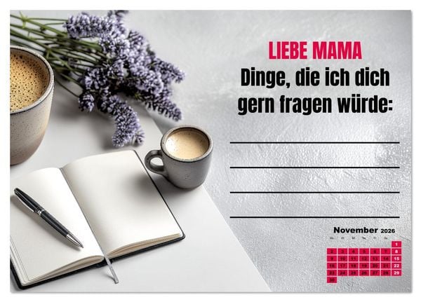 Produktbild: Kalender f&uuml;r Mamas - Was ich dir sagen will (Tischkalender 2026 DIN A5 quer), CALVENDO Monatskalender