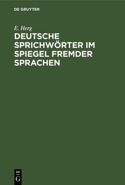 Produktbild: Deutsche Sprichw&ouml;rter im Spiegel fremder Sprachen