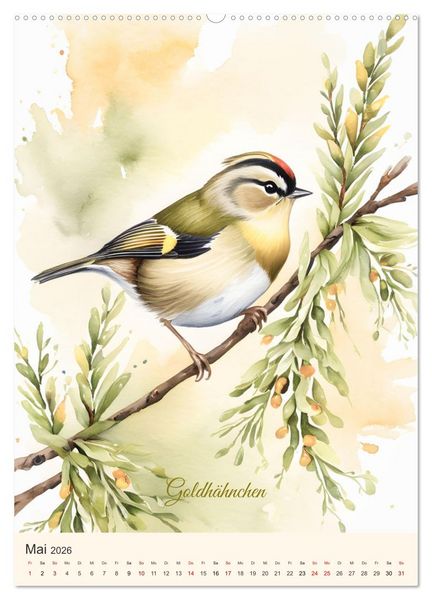 Produktbild: Alle V&ouml;gel sind schon da (hochwertiger Premium Wandkalender 2026 DIN A2 hoch), Kunstdruck in Hochglanz