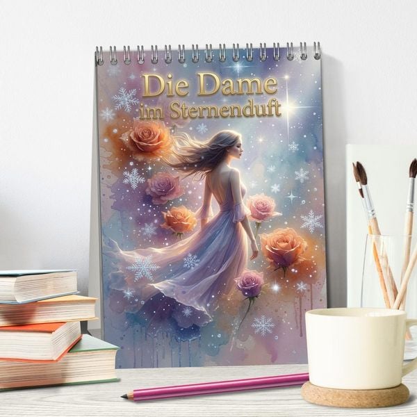 Produktbild: Die Dame im Sternenduft (Tischkalender 2027 DIN A5 hoch), CALVENDO Monatskalender