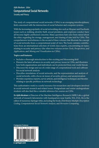 Produktbild: Computational Social Networks