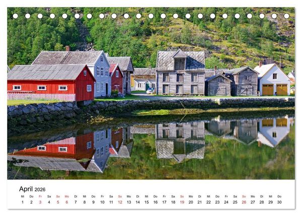 Produktbild: Norwegen 2026 - vom Fjord zum Fjell (Tischkalender 2026 DIN A5 quer), CALVENDO Monatskalender