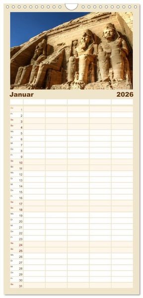 Produktbild: Familienplaner 2026 - &Auml;gypten - Impressionen mit 5 Spalten (Wandkalender, 21 x 45 cm) CALVENDO