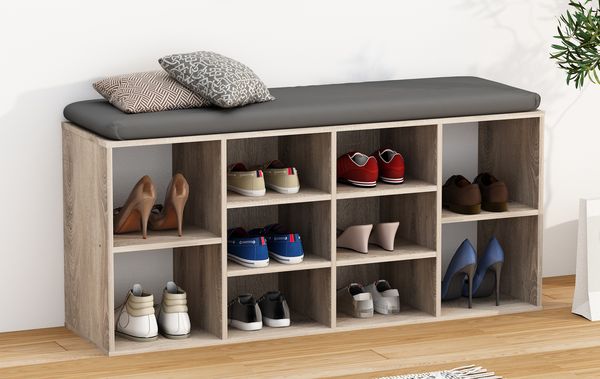 Produktbild: Holz Regal Schuhschrank Schuhregal Hinsol S