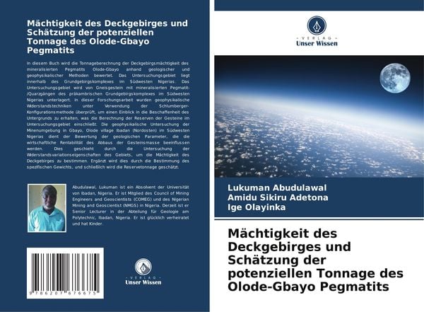 Produktbild: M&auml;chtigkeit des Deckgebirges und Sch&auml;tzung der potenziellen Tonnage des Olode-Gbayo Pegmatits
