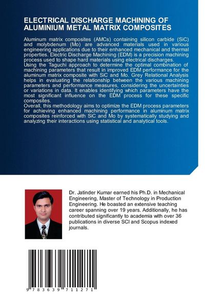 Produktbild: Electrical Discharge Machining Of Aluminium Metal Matrix Composites