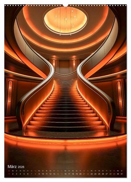 Produktbild: Treppen Architektur (hochwertiger Premium Wandkalender 2026 DIN A2 hoch), Kunstdruck in Hochglanz