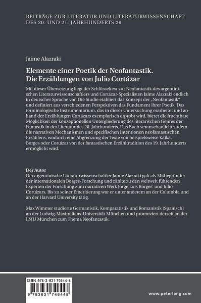 Produktbild: Elemente einer Poetik der Neofantastik. Die Erz&auml;hlungen von Julio Cort&aacute;zar