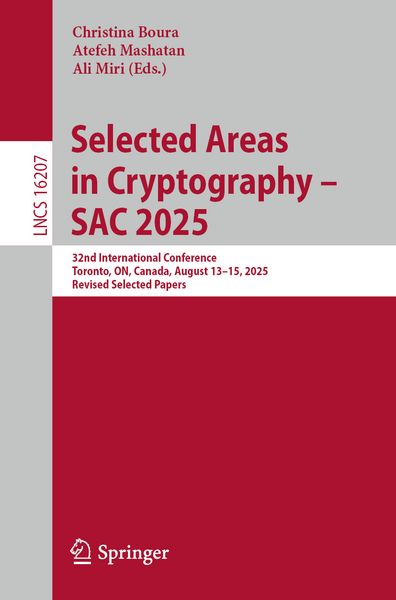 Produktbild: Selected Areas in Cryptography &ndash; SAC 2025
