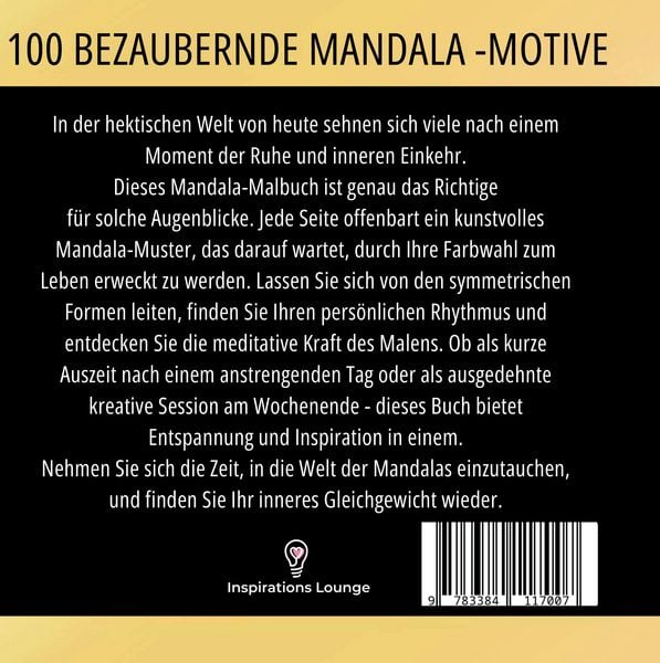 Produktbild: Mandalas zum Tr&auml;umen: 100 inspirierende Motive f&uuml;r Ruhe und Kreativit&auml;t!