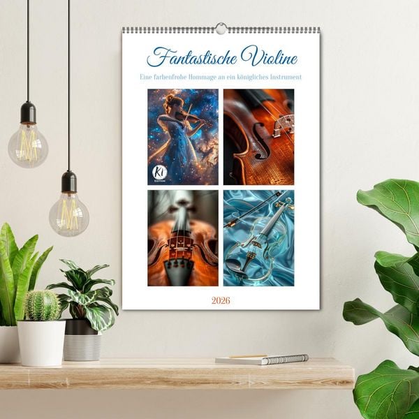Produktbild: Fantastische Violine (Wandkalender 2026 DIN A2 hoch), CALVENDO Monatskalender
