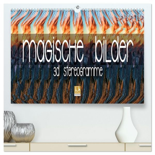 Produktbild: Magische Bilder - 3D Stereogramme (hochwertiger Premium Wandkalender 2026 DIN A2 quer), Kunstdruck in Hochglanz
