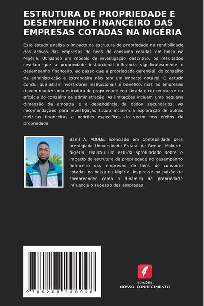 Produktbild: ESTRUTURA DE PROPRIEDADE E DESEMPENHO FINANCEIRO DAS EMPRESAS COTADAS NA NIG&Eacute;RIA