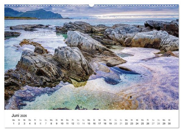 Produktbild: NORWEGEN - NORDMEER LANDSCHAFTEN (Wandkalender 2026 DIN A2 quer), CALVENDO Monatskalender