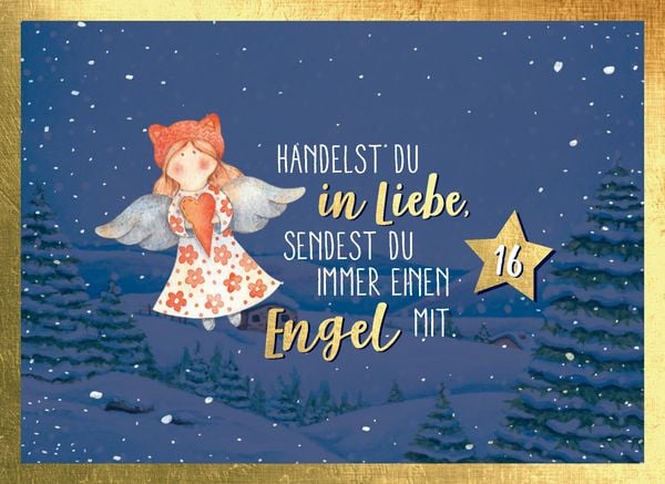 Produktbild: Jeden Tag ein Schutzengel f&uuml;r dich | Adventskalender mit Aufsteller