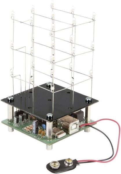 Whadda WSL193 LED Würfel Bausatz Ausführung (Bausatz/Baustein): Bausatz 5 V/DC, 9 V/DC