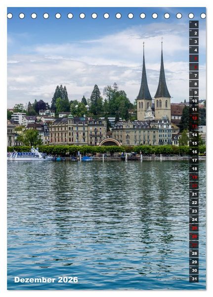 Produktbild: Willkommen in Luzern (Tischkalender 2026 DIN A5 hoch), CALVENDO Monatskalender