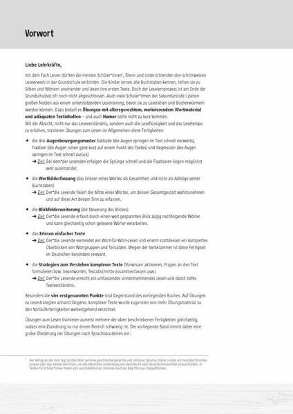 Produktbild: Lesetraining in der Sekundarstufe I