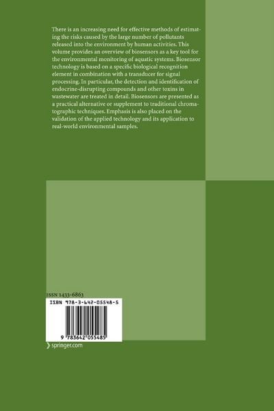 Produktbild: Biosensors for the Environmental Monitoring of Aquatic Systems