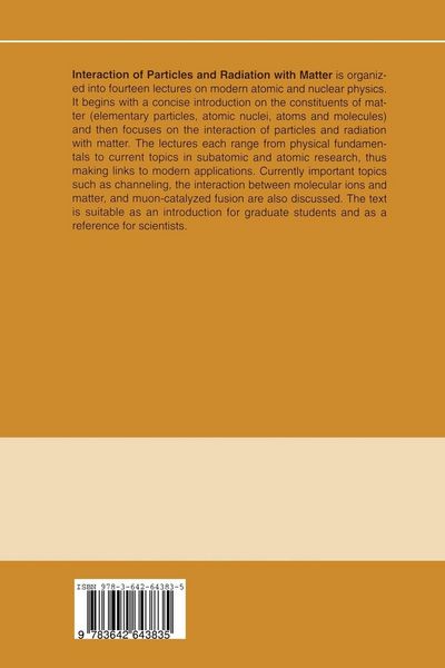Produktbild: Interaction of Particles and Radiation with Matter